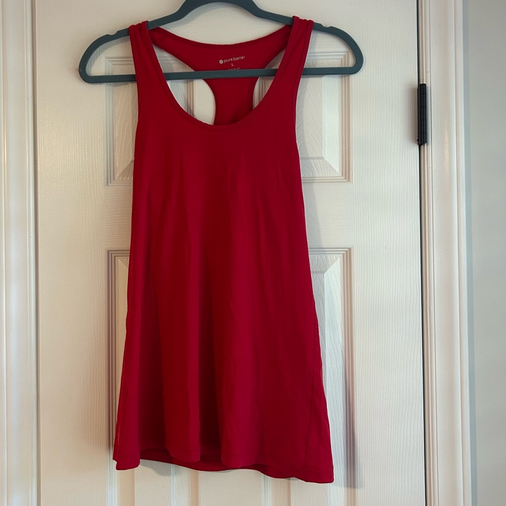 Pure Barre red tank SOFT large